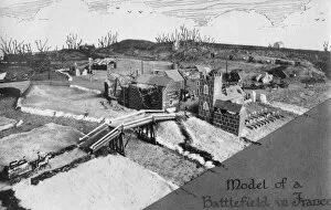 Images Dated 12th April 2012: A model of a battlefield in France