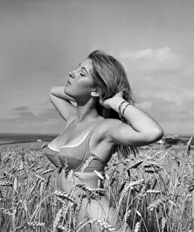 Cornfield Prints: Model in a cornfield