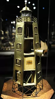 Hague Gallery: Model of the Duiveneiland lighthouse on Java, 1870