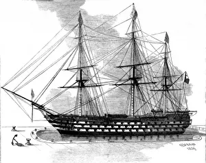 Rate Prints: Model of HMS Queen of 1839