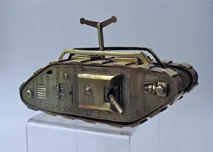 Model - Mark V WWI male tank with semaphore device