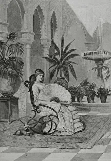 Bourgeoisie Prints: My only model (Mi unico modelo) - Paz de Borbon. 1882
