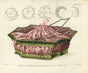Needlework Prints: Model for an octagonal work basket