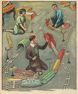 Swedish Prints: Model Railway Playing