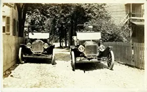 Ford Prints: Two Model T Ford Vintage Cars, USA