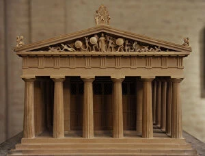 Aphaia Gallery: Model of the Temple of Aphaia. Aegina. Greece