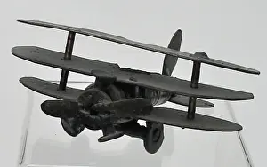 Model of triplane, sparkplug fuselage and metal wings, WW1