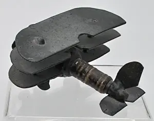 Model of triplane, sparkplug fuselage and metal wings, WW1