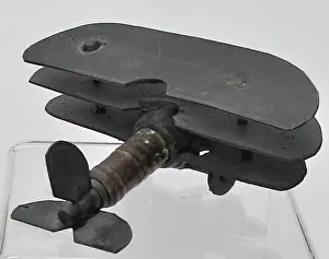 Model of triplane, sparkplug fuselage and metal wings, WW1