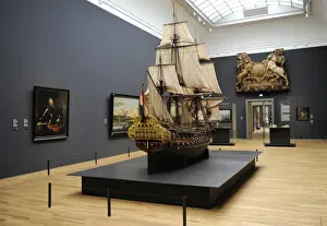 Cultural Prints: Model of warship William Rex, 1698. Rijksmuseum. Amsterdam