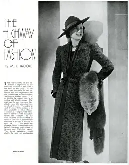 Model wearing a full length coat 1937