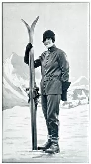 Sticks Collection: Model wearing skiing coat 1928