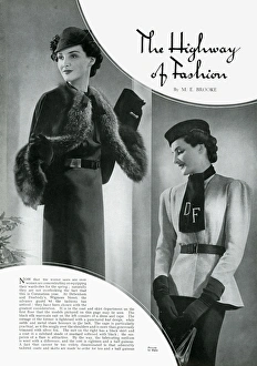 Model wearing spring clothing 1937 Model wearing spring clothing 1937