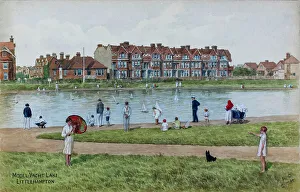 Littlehampton Prints: Model Yacht Lake, Littlehampton, Sussex