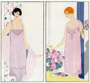 Two models in elegant negligees