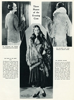 Images Dated 1st February 2017: Models wearing evening coats 1929