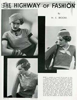 Knit Collection: Models wearing fashionable jerseys 1933
