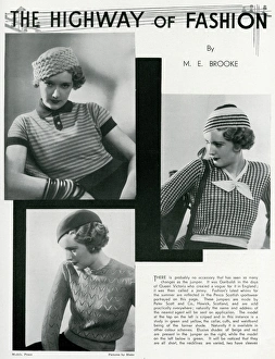 Models wearing fashionable jerseys 1933 Models wearing fashionable jerseys 1933