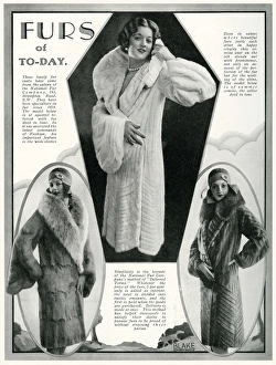 Images Dated 5th June 2017: Models wearing furs 1929