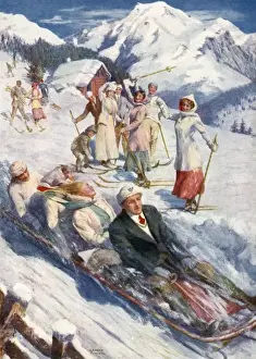 Skiiers Prints: A Modern Christmas in the Alps