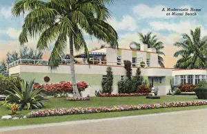 Miami Prints: Modern home, Miami Beach, Florida, USA Date: 1941
