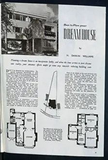 Brian Prints: A modern house in Tunbridge Wells, designed by architect Brian Peake. Date: circa 1954