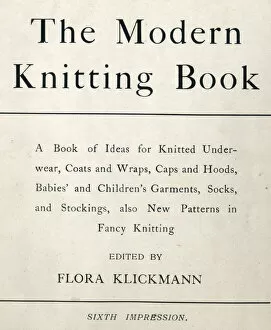 Knitting Gallery: The Modern Knitting Book, WW1