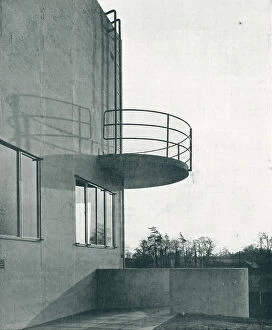 Modernist Collection: Modernist House, Rugby, Warwickshire, Balcony
