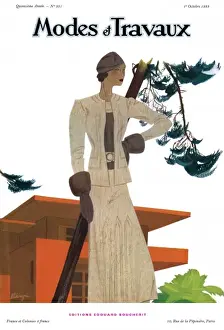 Modes et Travaux front cover. Art deco