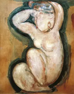 Avant Prints: MODIGLIANI, Amedeo (1884-1920). Caryatid. 1913-1914