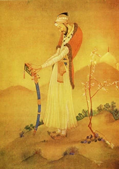 Mughal Collection: The Mogul Emperor Alamgir, painting by Sarada Charan Ukil
