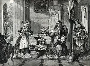Comedies Collection: Moliere reading his comedies to his housekeeper