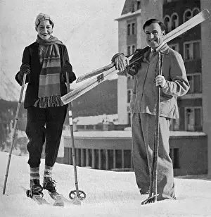 Pilots Prints: The Mollisons at St. Moritz, 1933 (Amy Johnson)