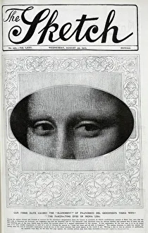 Fascinating Prints: Mona Lisa, vignette photograph of Mona Lisa's eyes