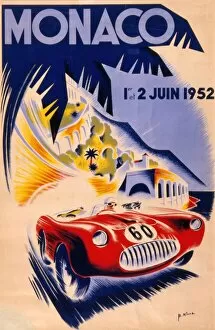 Speeding Gallery: Monaco 1952 poster