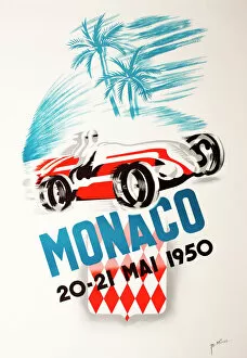Stylish Collection: Monaco Grand Prix Poster - 1950
