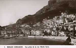 Monaco Prints: Monaco - view close to the Monte Carlo Road