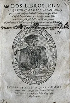 Hernando Prints: MONARDES, Nicol᳠(1507-1888). Two books, one