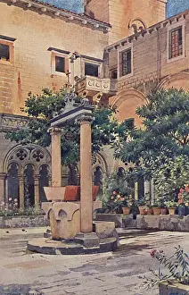 Dalmatia Prints: Monastery cloister, Dubrovnik, Croatia