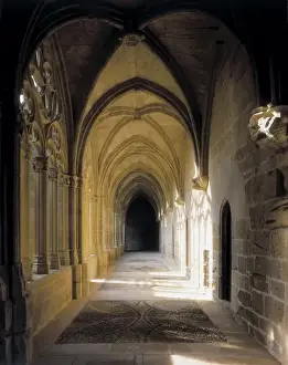 Navarra Prints: Monastery of La Oliva. SPAIN. Carcastillo. Monastery