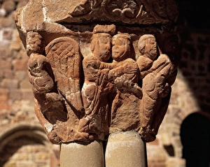 Monastery of San Juan de la Pena. The Visitation. Capital of Monastery of San Juan de la Pena. The Visitation. Capital of