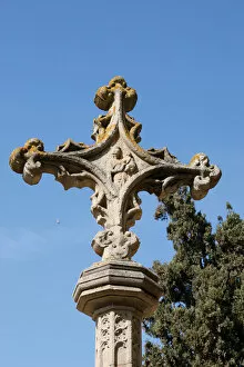 Images Dated 16th April 2006: Monastery of Sant Cugat. Cross. Catalonia. Spain