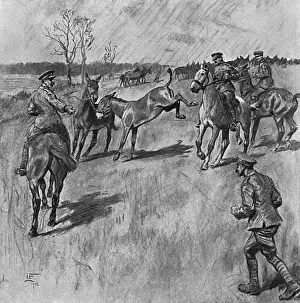 Remount Prints: Monday morning exercise, Army Remount Depot, WW1