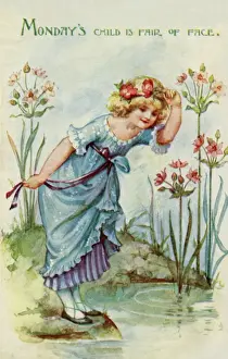 Childs Prints: Mondays Child by May Bowley