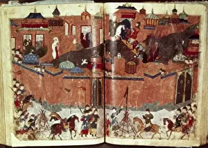 Somme Prints: Mongolian history. Attack on Baghdad by Il-Kh⮠