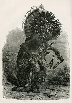 Monitari man performing the Dog Dance