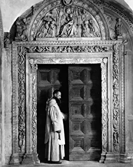 Certosa Prints: Monk, Certosa di Pavia, Lombardy, Italy