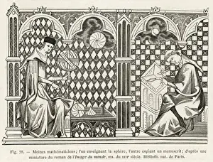 Globes Prints: Monk Mathematicians