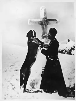 Peril Prints: Monk with St. Bernard s
