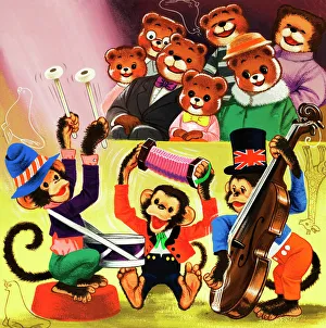 Bear Collection: Monkeys playing music